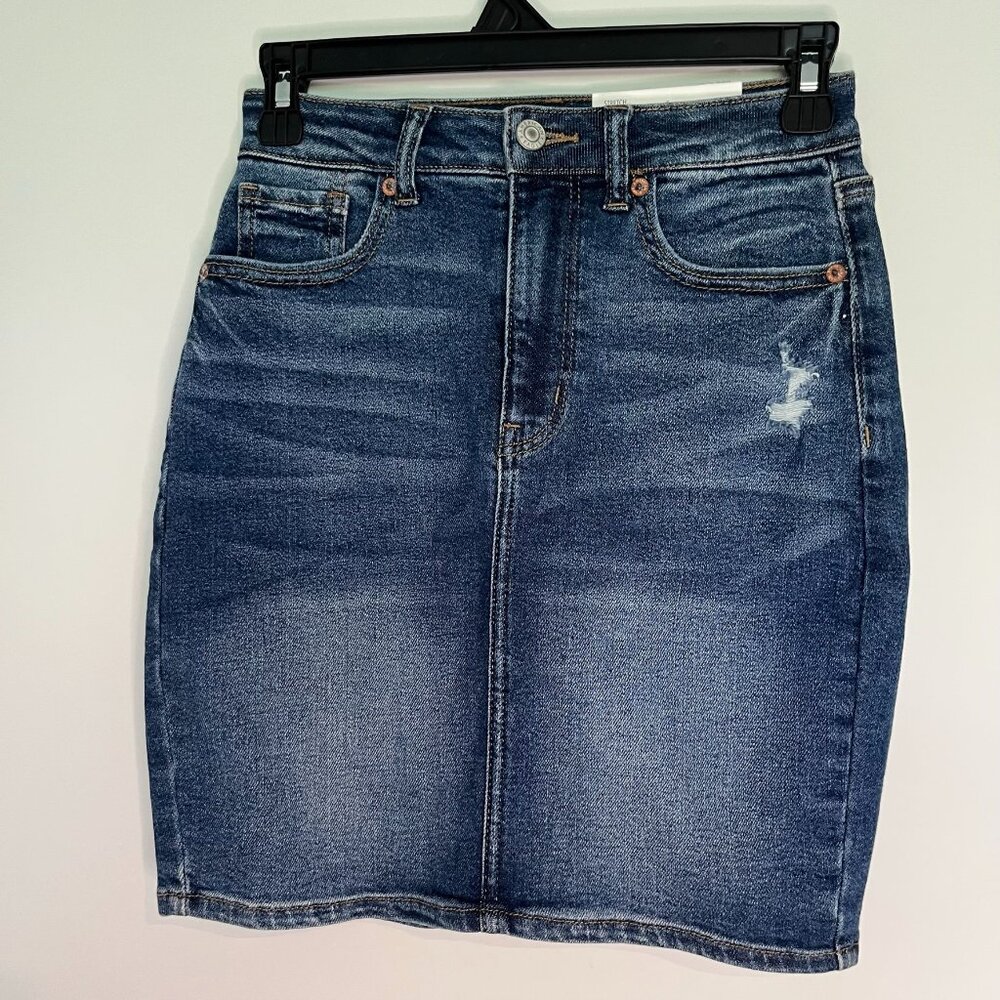 NWT AE 00 mom skirt stretch 17in length
